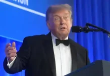 Trump speaks at delayed White House Correspondents’ Dinner