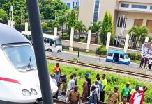 Train Smashes Car at Lagos Railway Crossing, 55-Year-Old Driver Escapes Unhurt